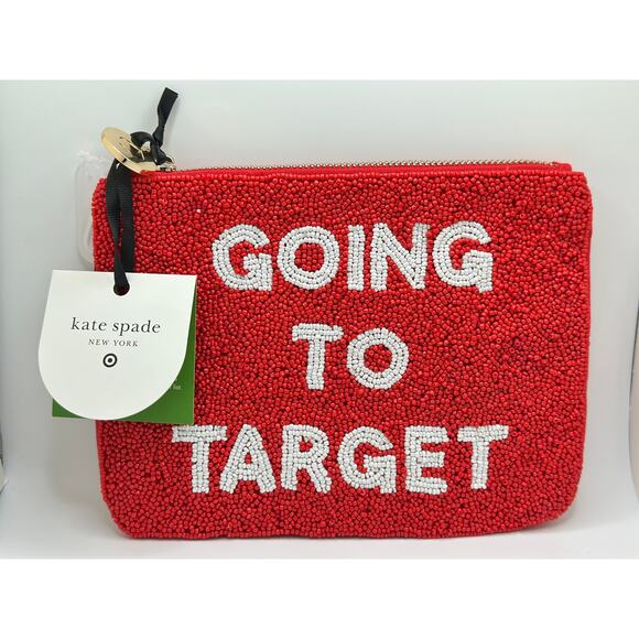 Kate Spade NY Target Going To Target Beaded Clutch Exclusive New 2025 IN HAND - Picture 1 of 4